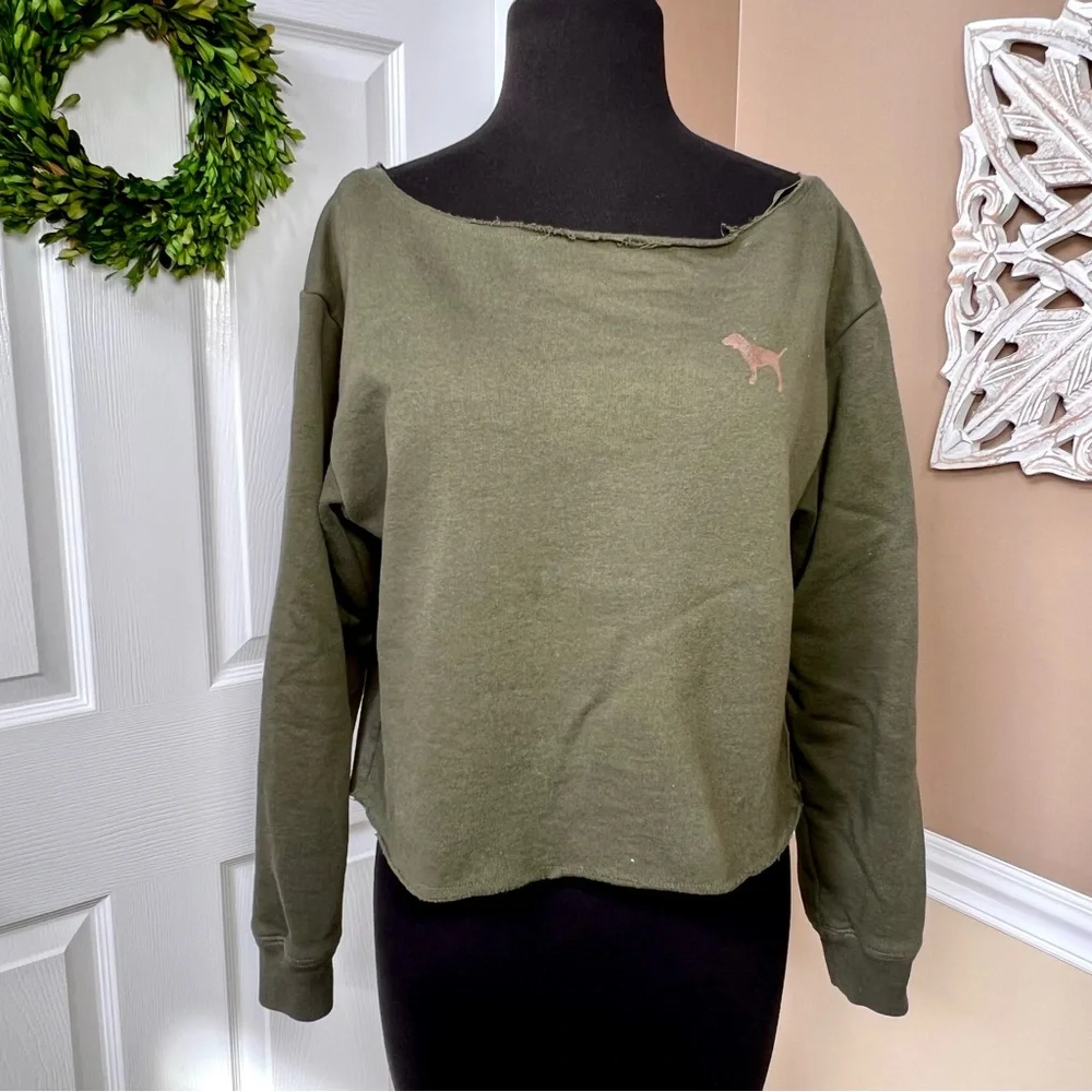 ⭐️ PINK Victoria’s Secret Open Back Sweatshirt size XS